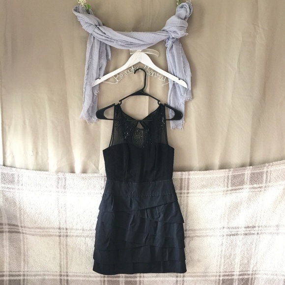 BCBGMaxAzria Dresses & Skirts - FINAL $ LITTLE BLK BCBG MAXAZRIA RUFFLE MINI DRESS